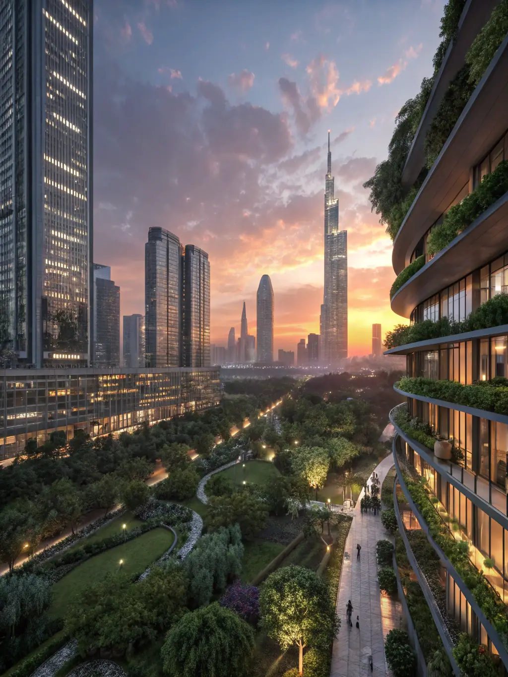 An architectural rendering of a new development project in Abu Dhabi, symbolizing Shor Prime's development assistance.