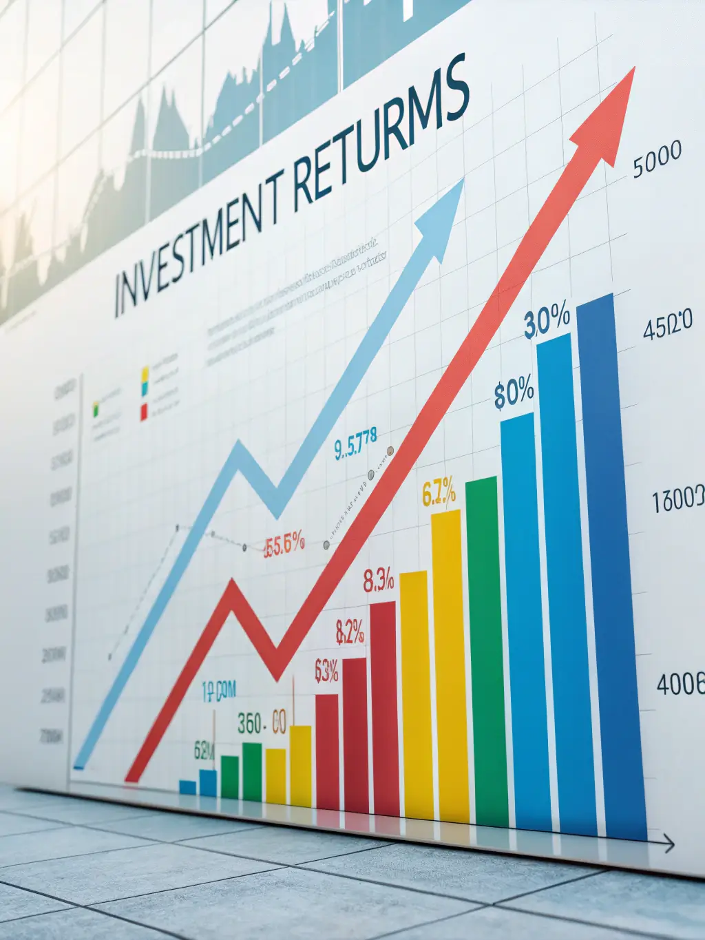 A graph showing real estate investment growth in Abu Dhabi, highlighting Shor Prime's investment consulting services.